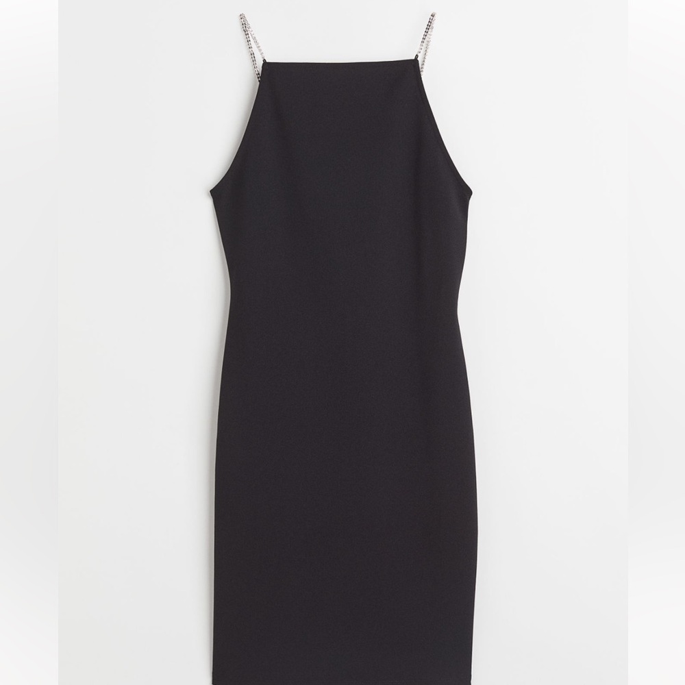H&M Black rhinestones strap dress